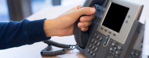 Hosted business phone system in office