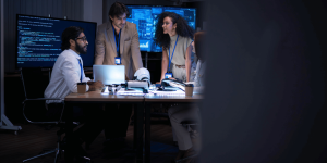 A Financial team discussing before data release